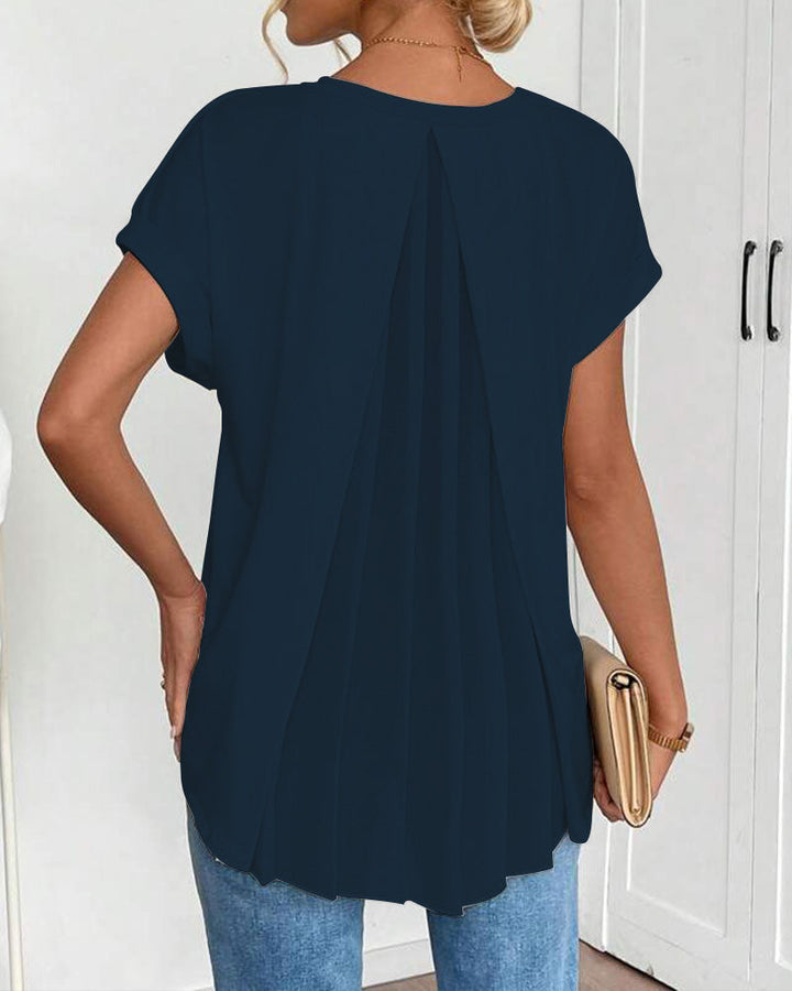 Ciela™ Lightweight Pleated Blouse with Flowing Fall