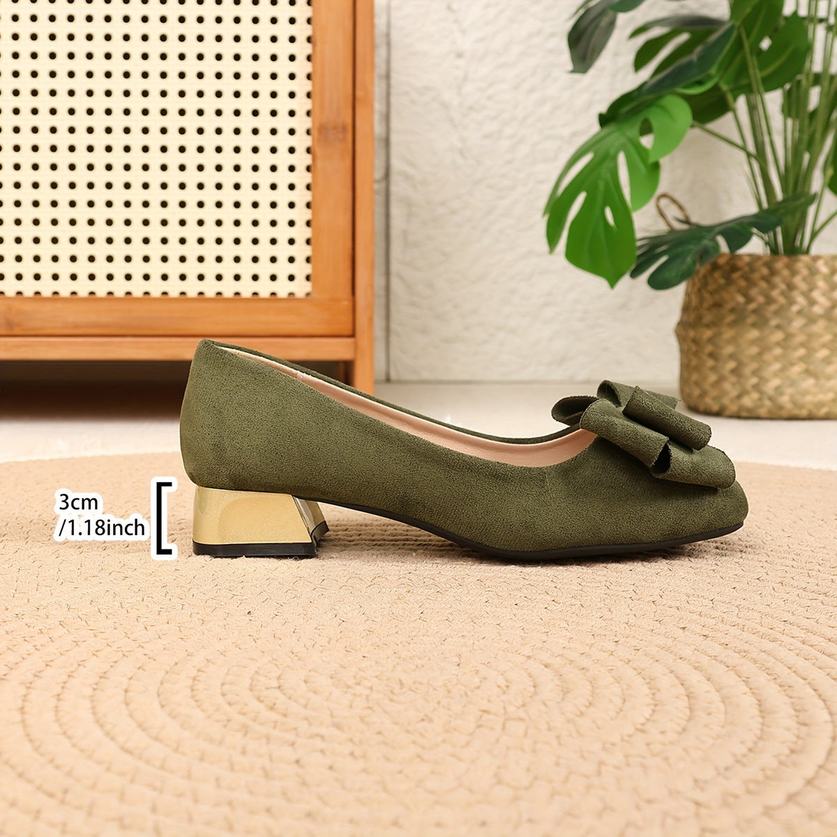 Daviella | Women's shoe with trendy bow on elegant chunky heel