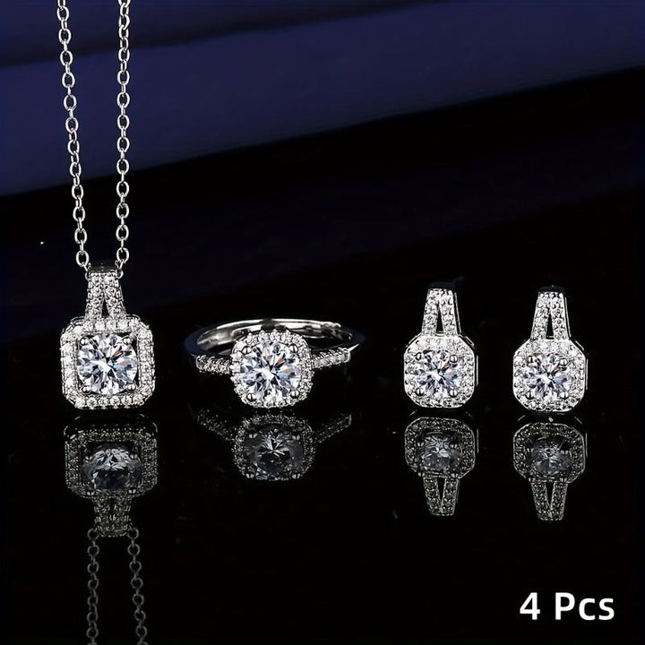 Elkie™ Elegant Jewelry Set with Necklace, Ring, and Earrings