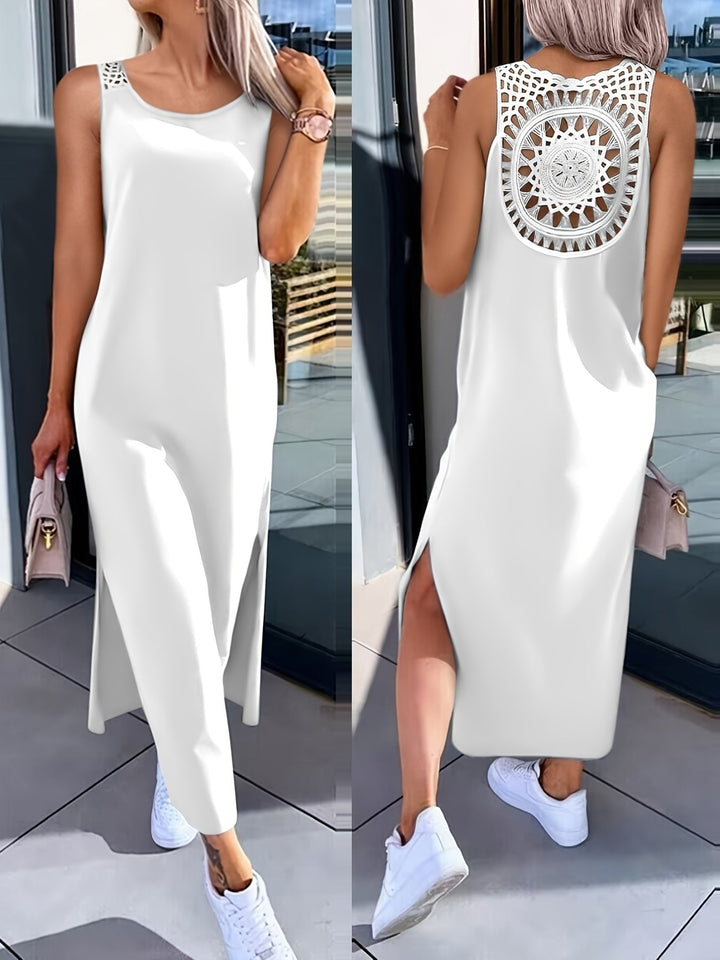 Umaira™ Sleeveless Dress with Lace and Open Back