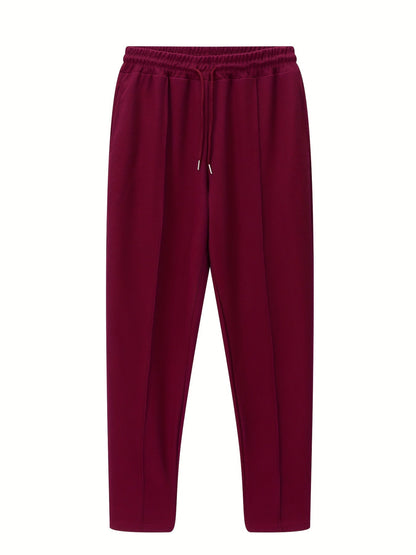 Yaxolt | Textured Relaxed Fit Pants with Maximum Comfort