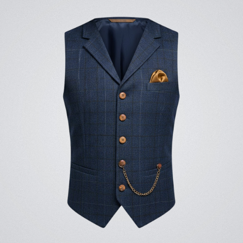 Talvex™ Elegant Men’s Fabric Vest in Classic Style