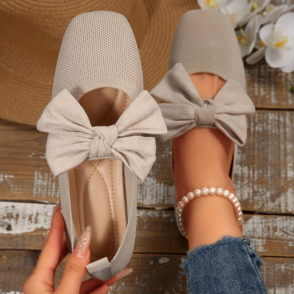 Neria | Women's Breathable Flat Shoes with Decorative Bow