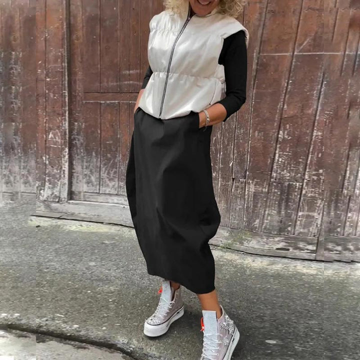 Caelune™ Elegant and Simple Dress with Pockets for Women