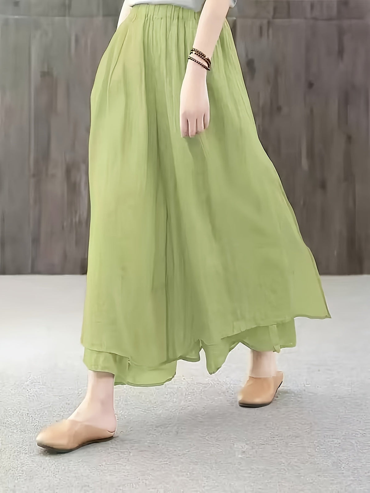 Faith | Chiffon Pleated Layered Pants Skirt