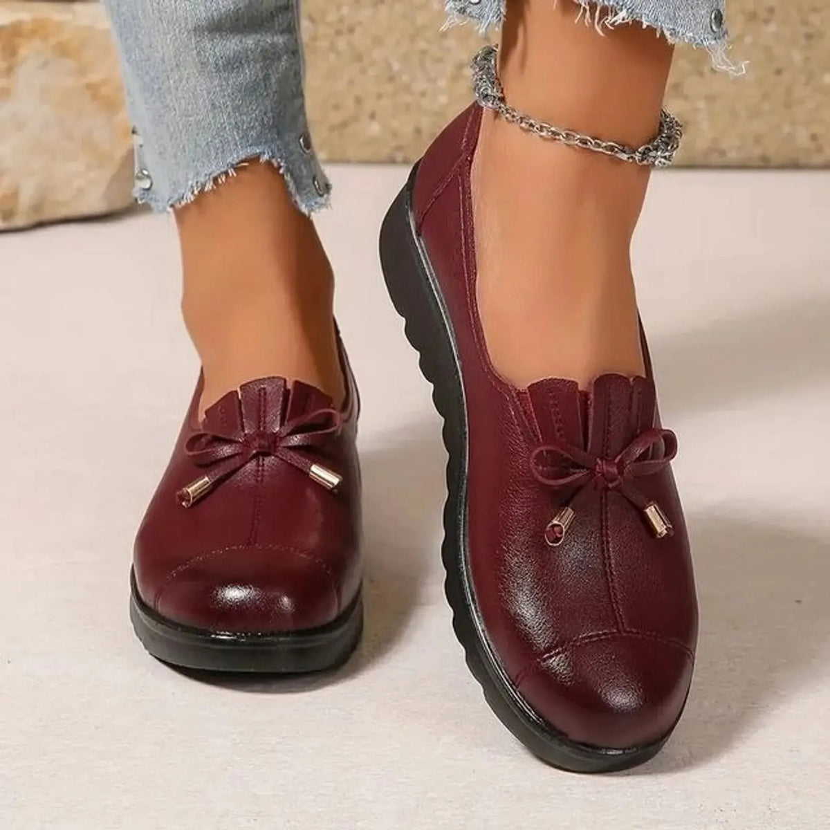 Fernanda | Leather Slip-On Loafers with Soft Sole and Maximum Comfort