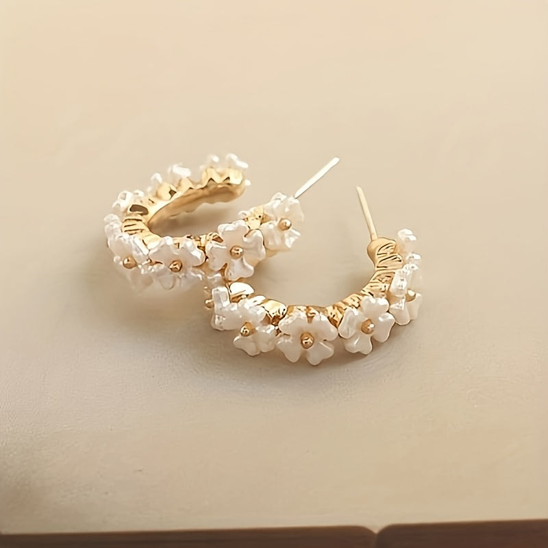 Anneliese | Handwoven Earrings with Baroque Pearls and Bohemian Style