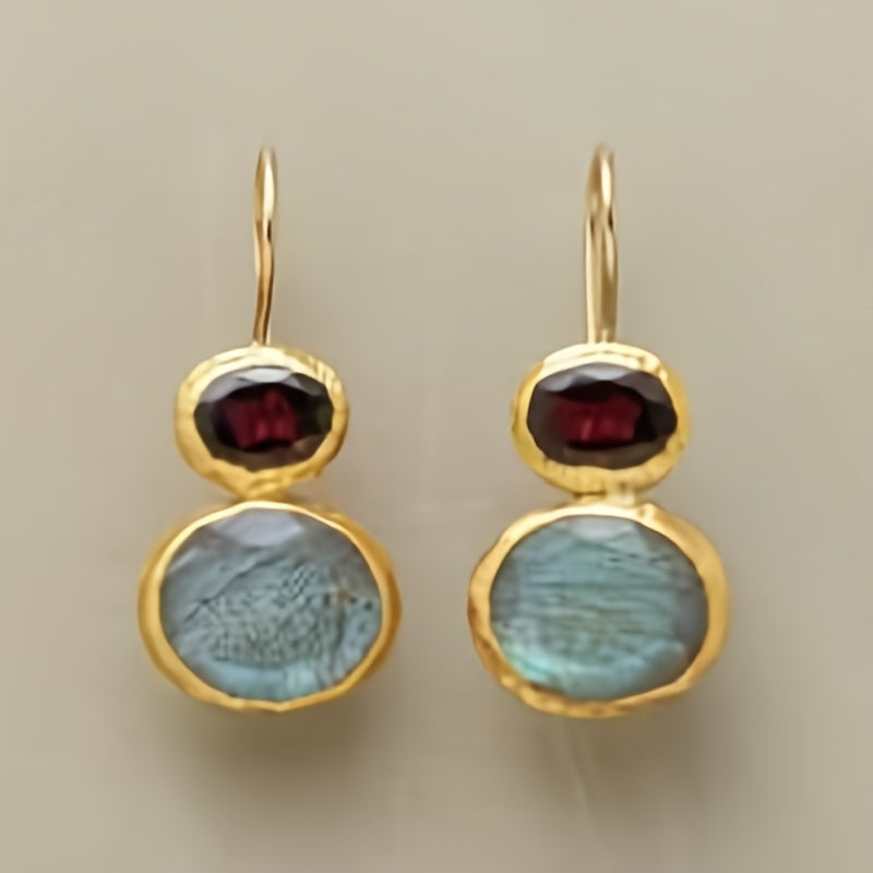 Perla™ Oval Hanging Earrings with Elegant Handcrafted Design