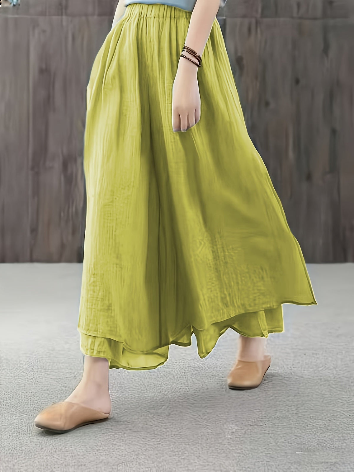 Faith | Chiffon Pleated Layered Pants Skirt