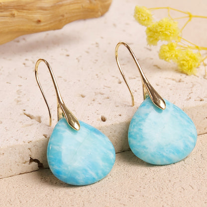 Mirea | Natural Stone Drop-Shaped Earrings with Elegant Style