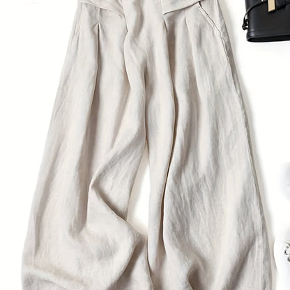 Brisae™ Vintage Style Wide Leg Linen Pants