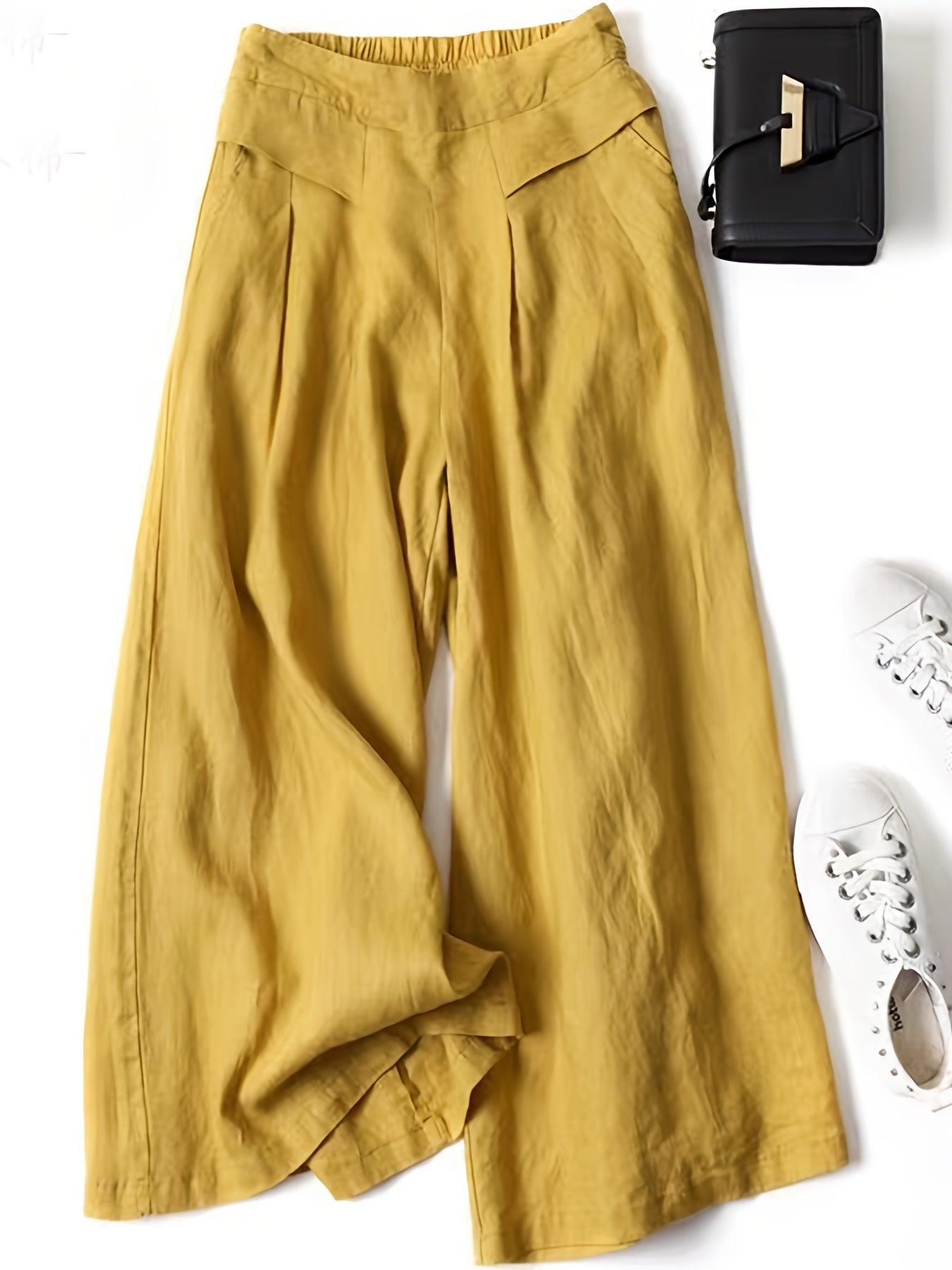 Brisae™ Vintage Style Wide Leg Linen Pants