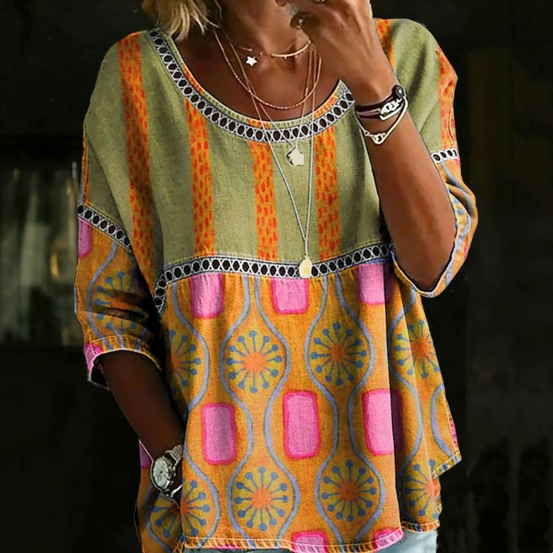Blythea™ Vintage Loose-Fitting Casual and Comfortable Blouse