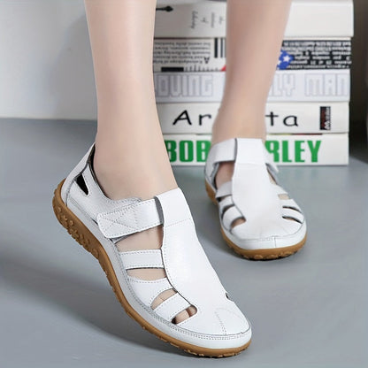 Norah™ Handmade Leather Loafers with Soft Sole and Vintage Design