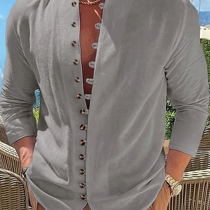 Haviron™ Retro Long Sleeve Loose Fit Shirt for Men
