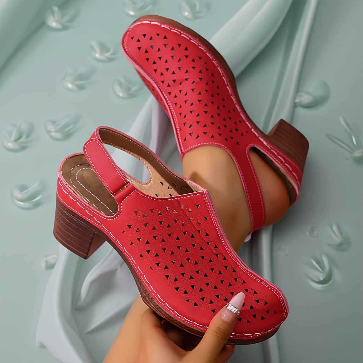 Korae | Heeled Sandals with Adjustable Straps and Cut-Out Design
