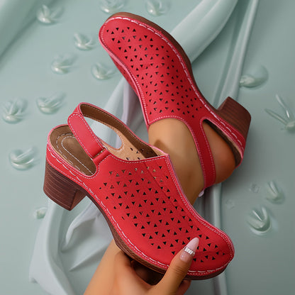 Korae | Heeled Sandals with Adjustable Straps and Cut-Out Design