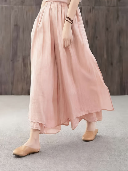 Faith | Chiffon Pleated Layered Pants Skirt