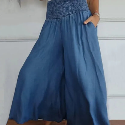 Jocelyn | Wide Leg Pants with Ruffled Waist