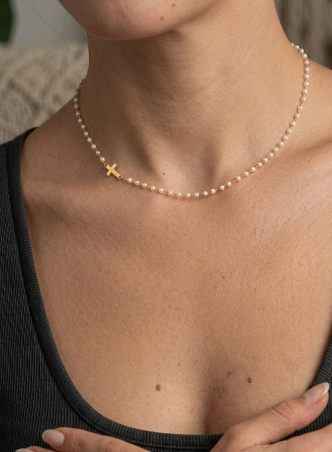 Marirae™ Cross and Pearl Necklace