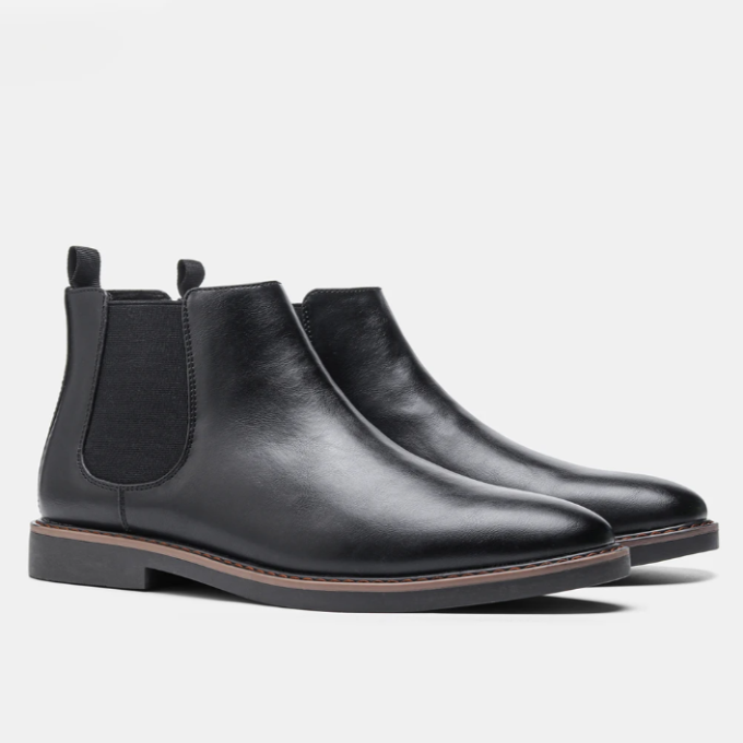Iveron™ Elegant Leather Chelsea Boots for Men