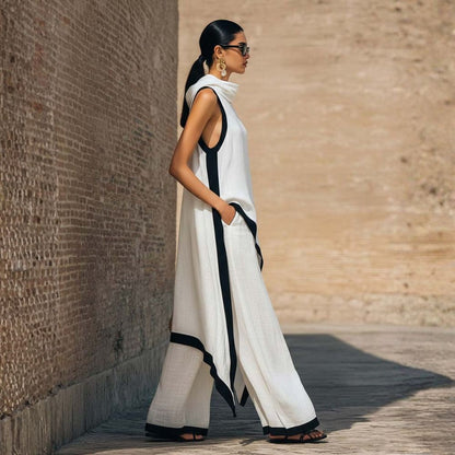 Cressa™ Elegant Linen Set with Blouse and Relaxed Fit Pants