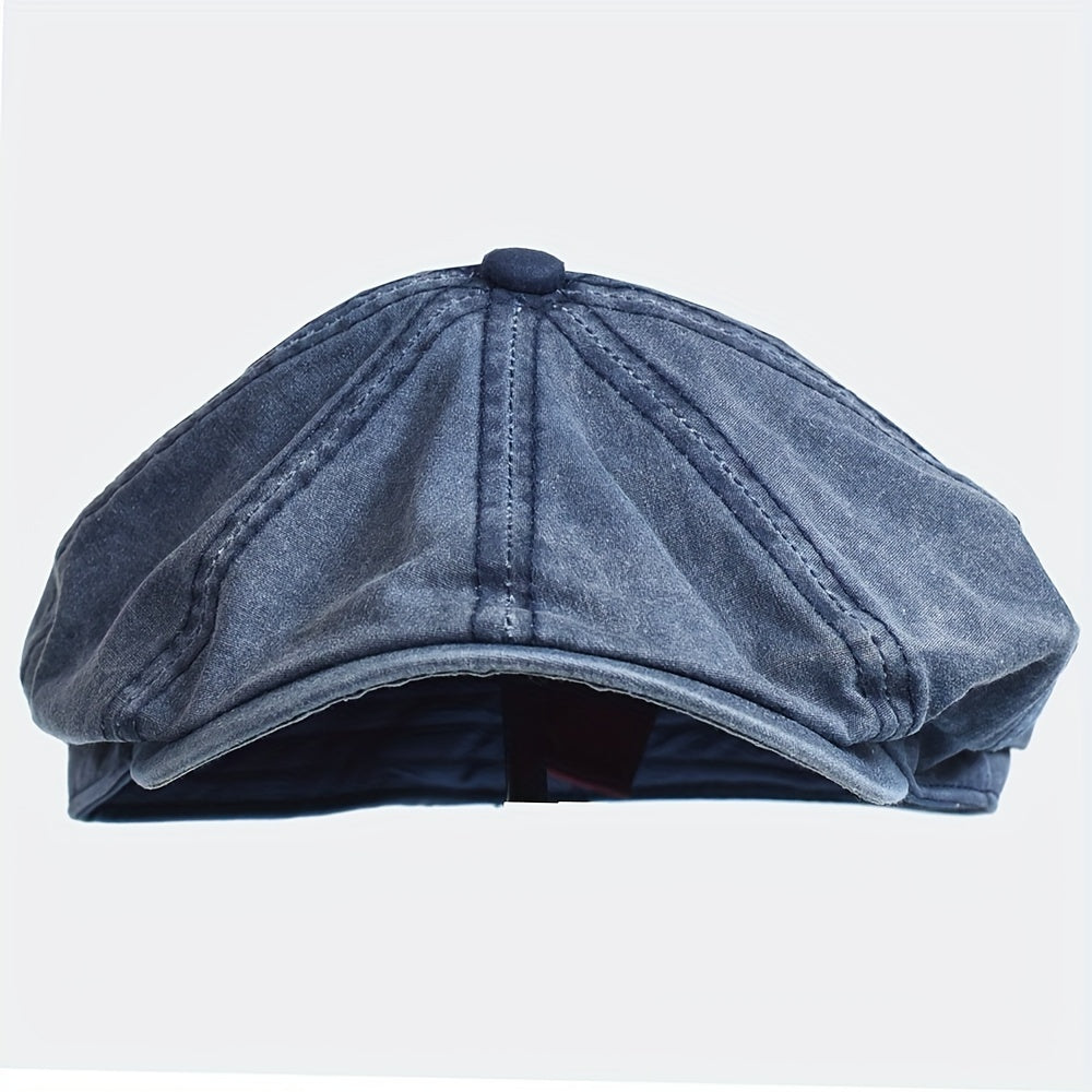 Kavento™ Vintage Octagonal Cotton Cap with Classic Visor