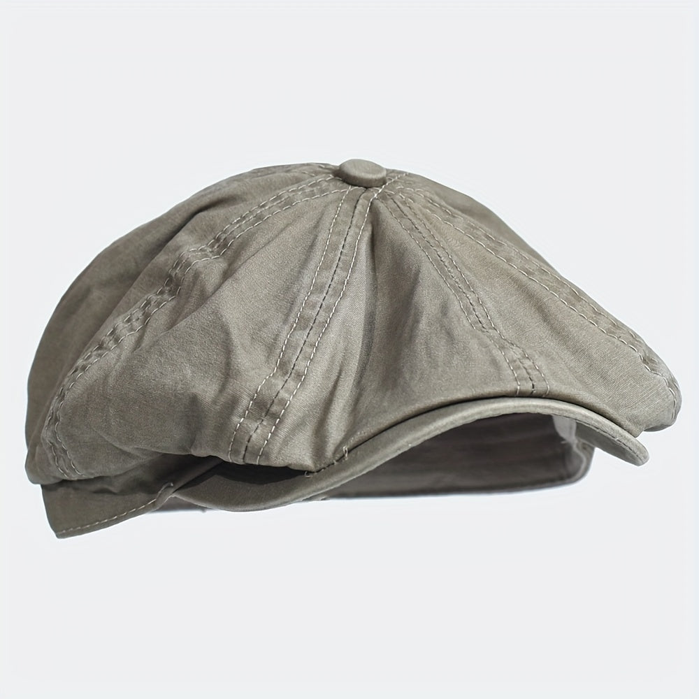 Kavento™ Vintage Octagonal Cotton Cap with Classic Visor