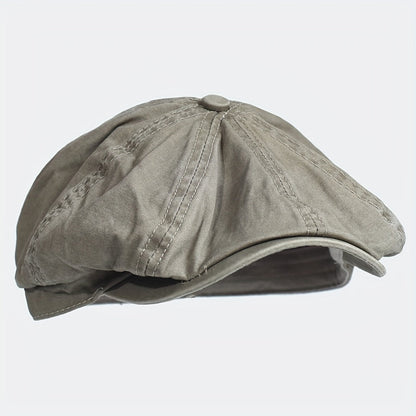 Kavento™ Vintage Octagonal Cotton Cap with Classic Visor