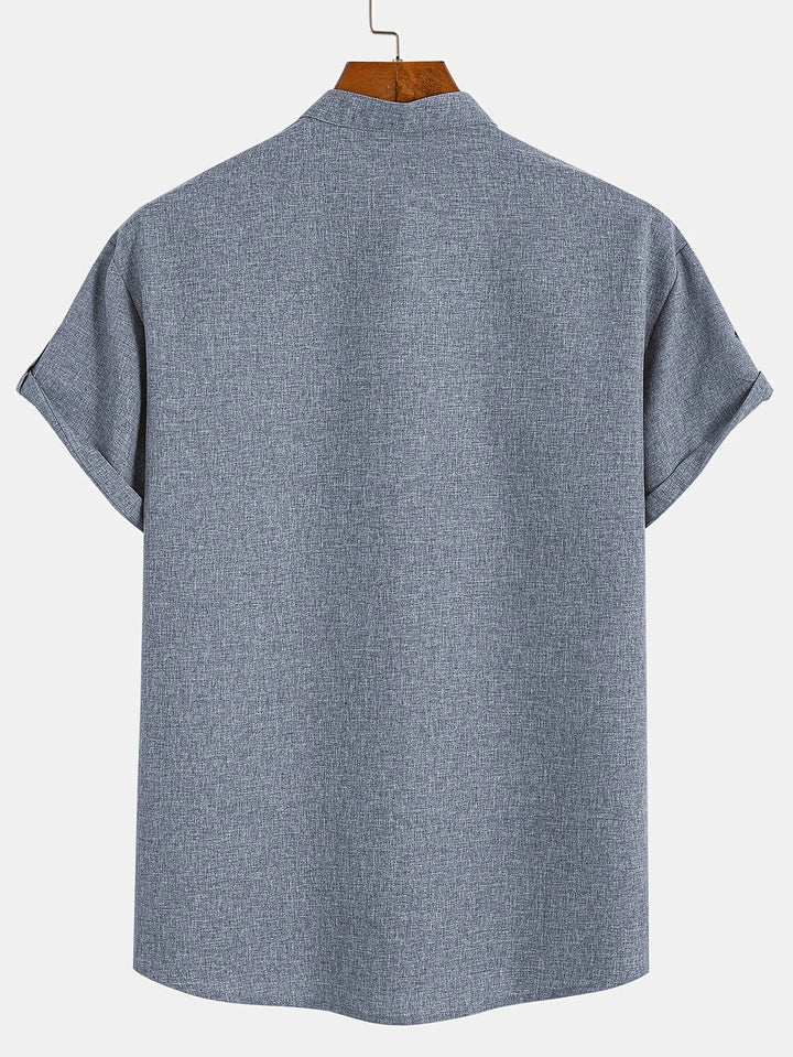 Hayes™ Elegant Short Sleeve High Collar Shirt