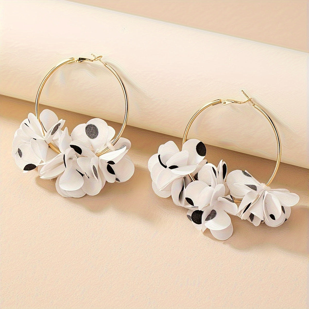Harmony | Floral C-Shaped Earrings with Bohemian and Elegant Style