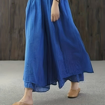 Faith | Chiffon Pleated Layered Pants Skirt