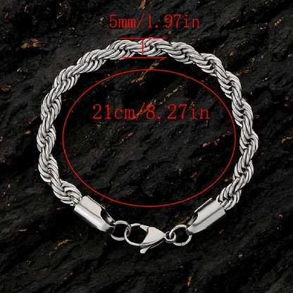 Stetson | Set of 10 Stainless Steel Bracelets with Minimalist and Versatile Style