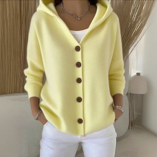 Ulorae™ Hooded Knit Cardigan with Buttons