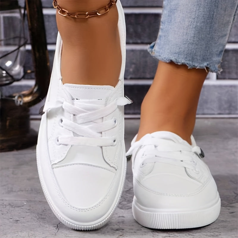 Dovella | White Orthopedic Shoes for Women with Laces and Soft Insole