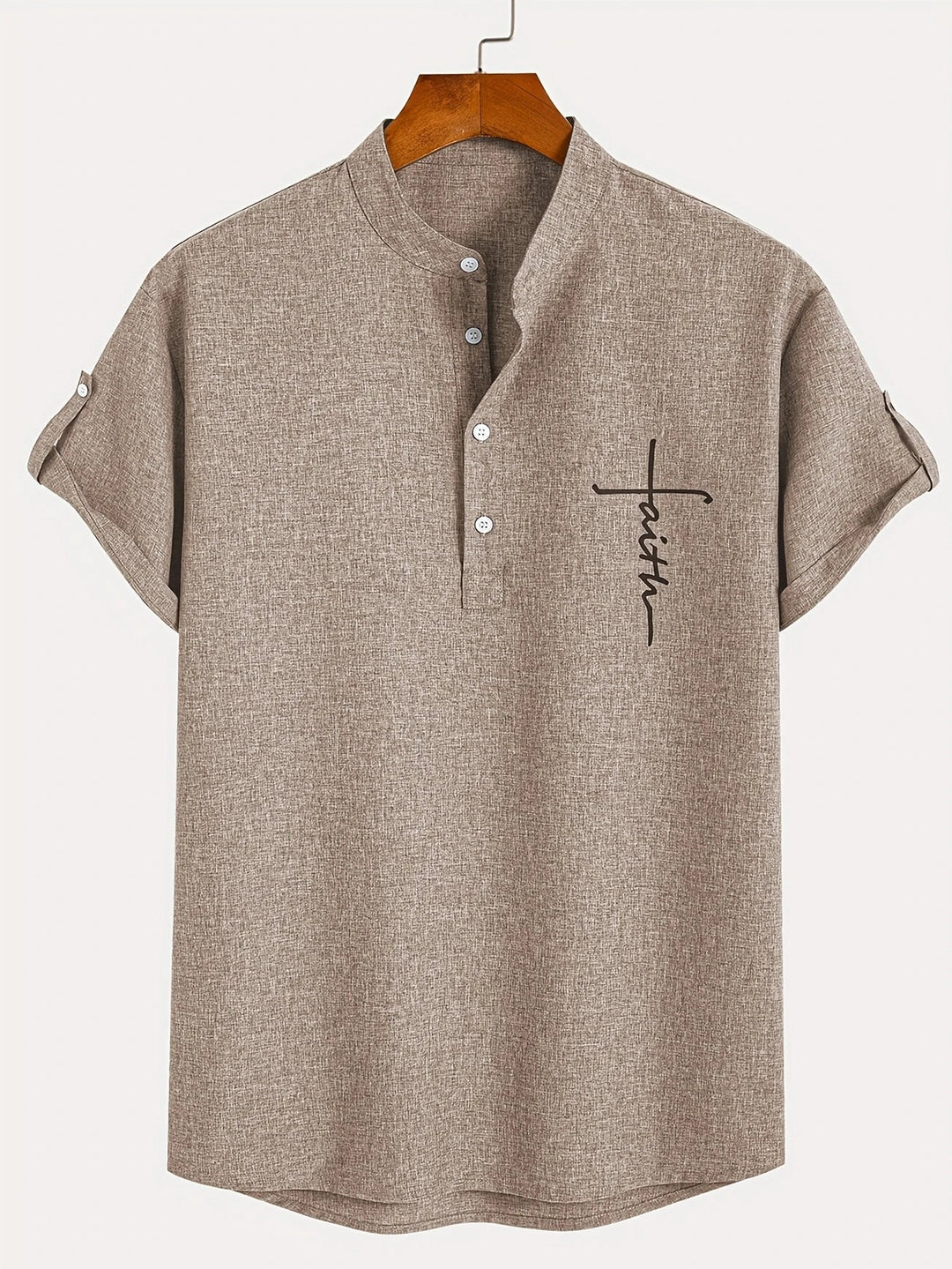 Hayes™ Elegant Short Sleeve High Collar Shirt