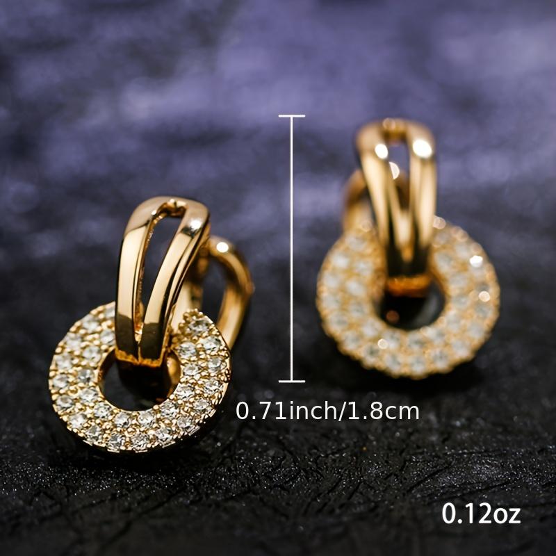 Louise | Round Earrings with Brilliant Cubic Zirconia and Elegant Silver Finish