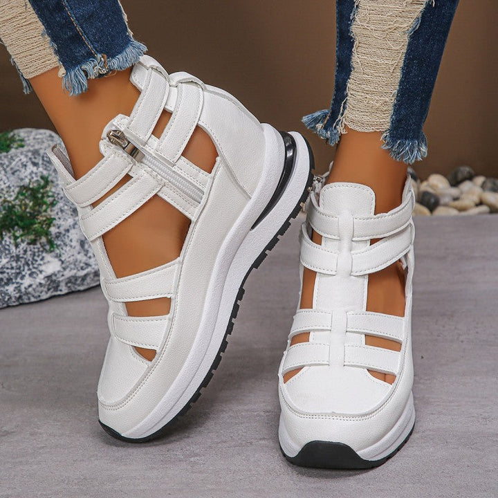 Falira™ Comfortable lightweight wedge sandals with side zipper