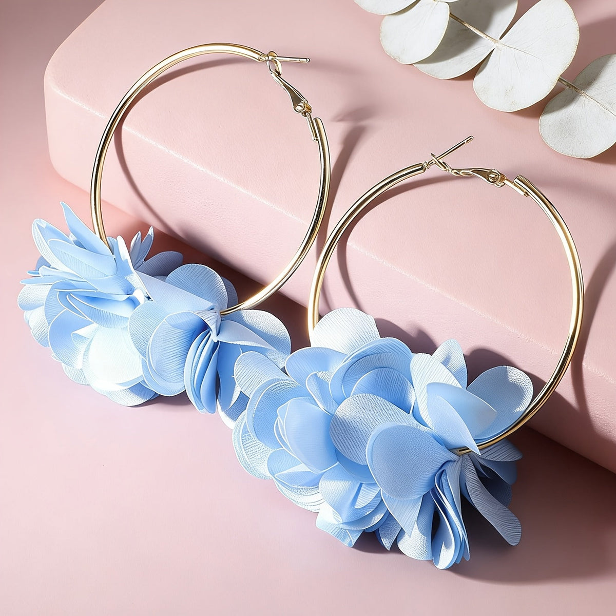 Harmony | Floral C-Shaped Earrings with Bohemian and Elegant Style