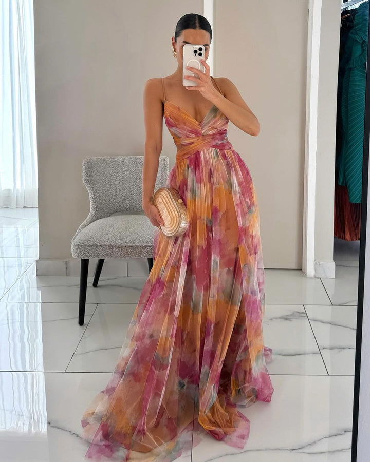 Orelavine™ Maxi Dress with Enchanting Floral Design in Elegant Style