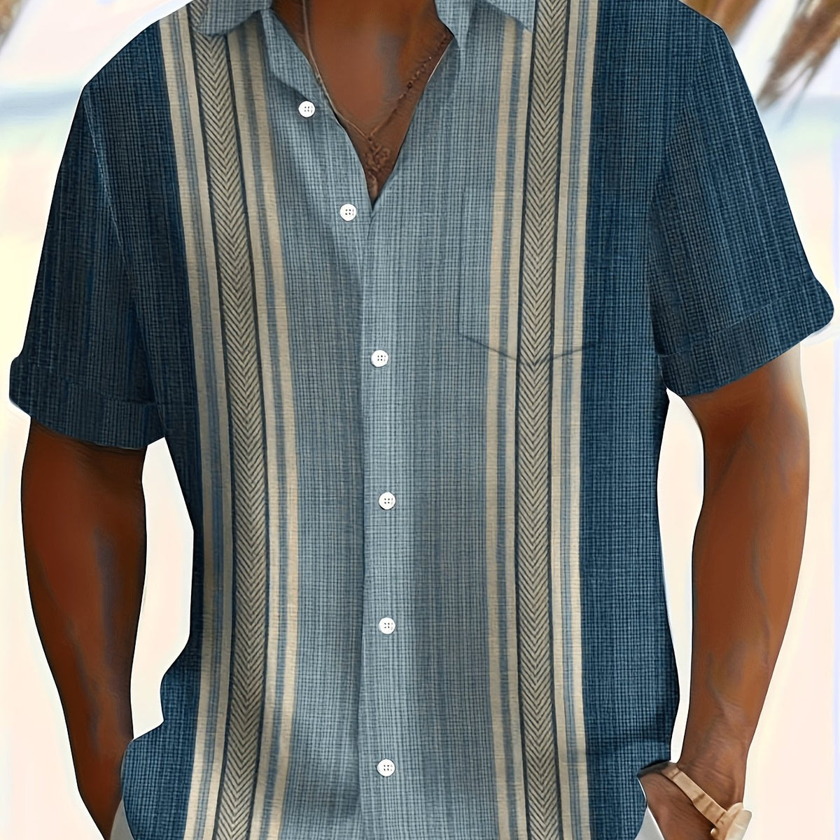 Axton | Casual and Fresh Summer Style Striped Shirt for Men