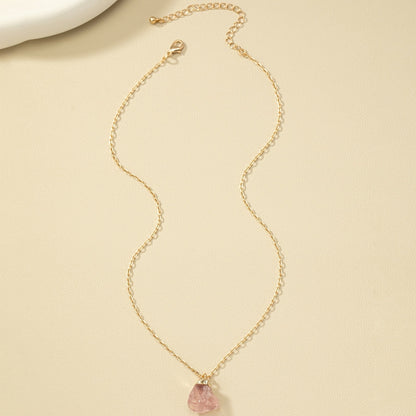 Taria™ Minimalist Necklace with Irregular Pendant Plated in 14K Gold