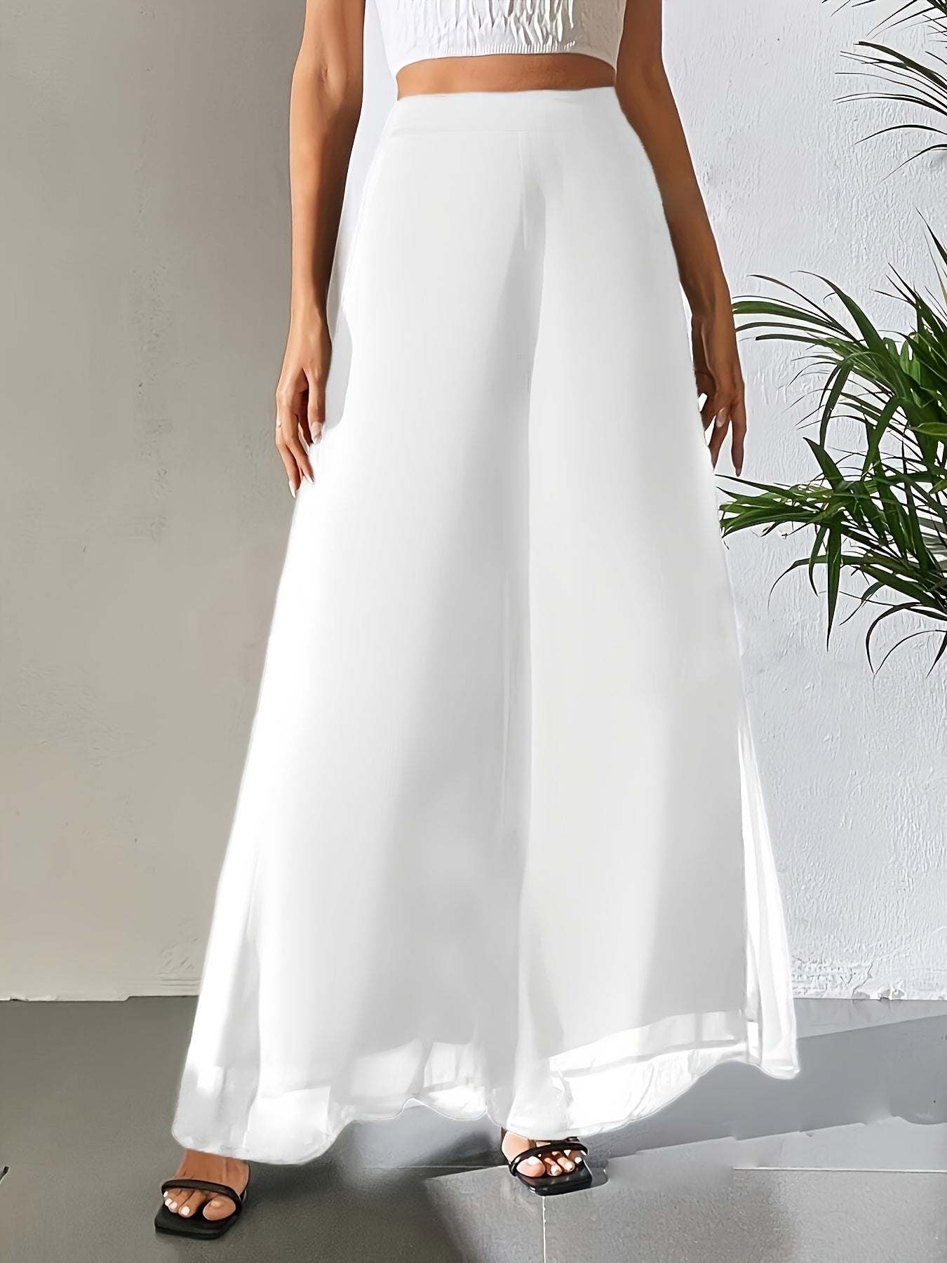 Tuvenyx | Wide-Leg Pants with Elastic Waist and Fluid Fall