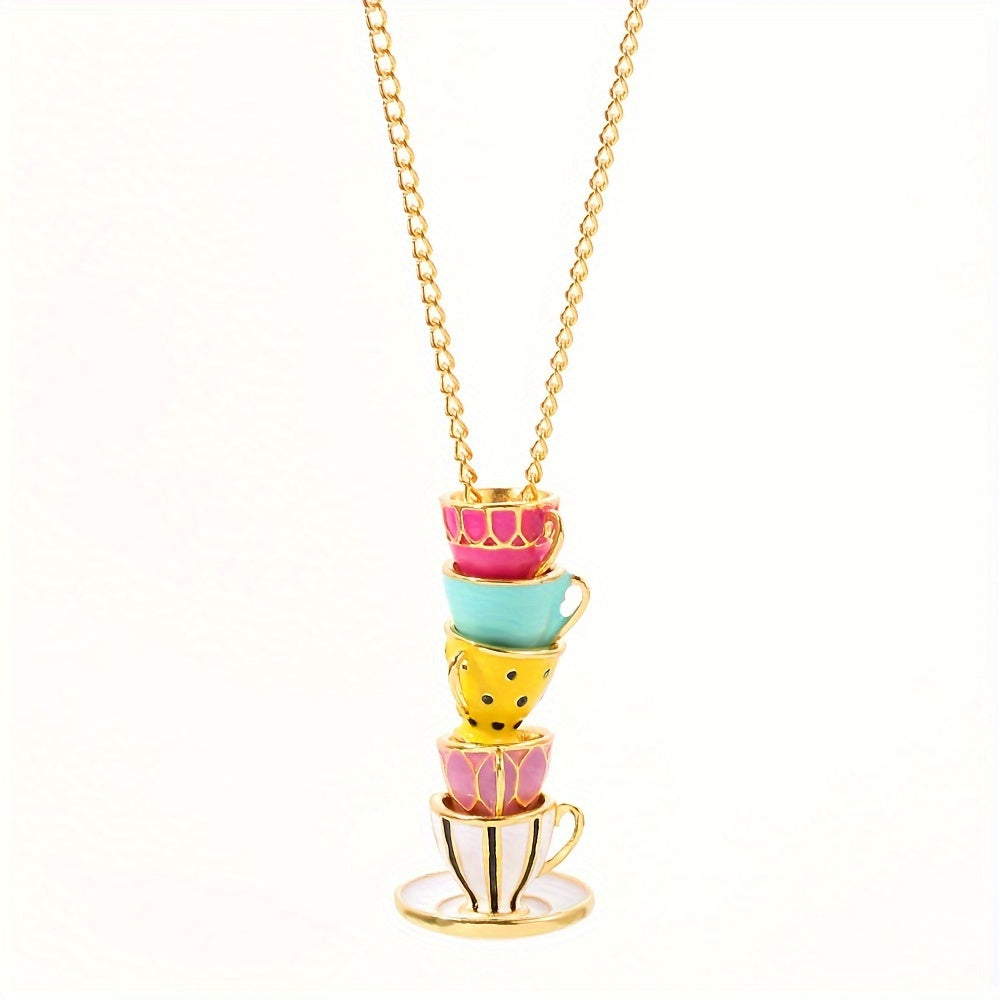 Quessia | Garden Tea Cup Necklace