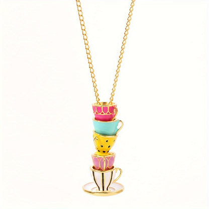 Quessia | Garden Tea Cup Necklace