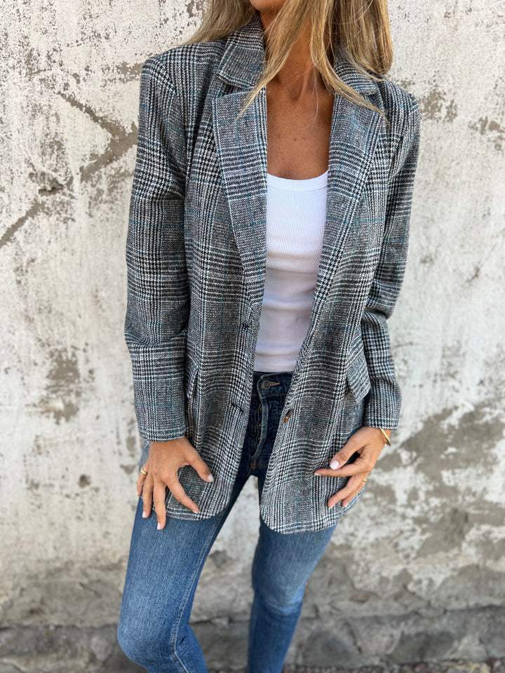 Melorae™ Blazer Casual Classic Checks