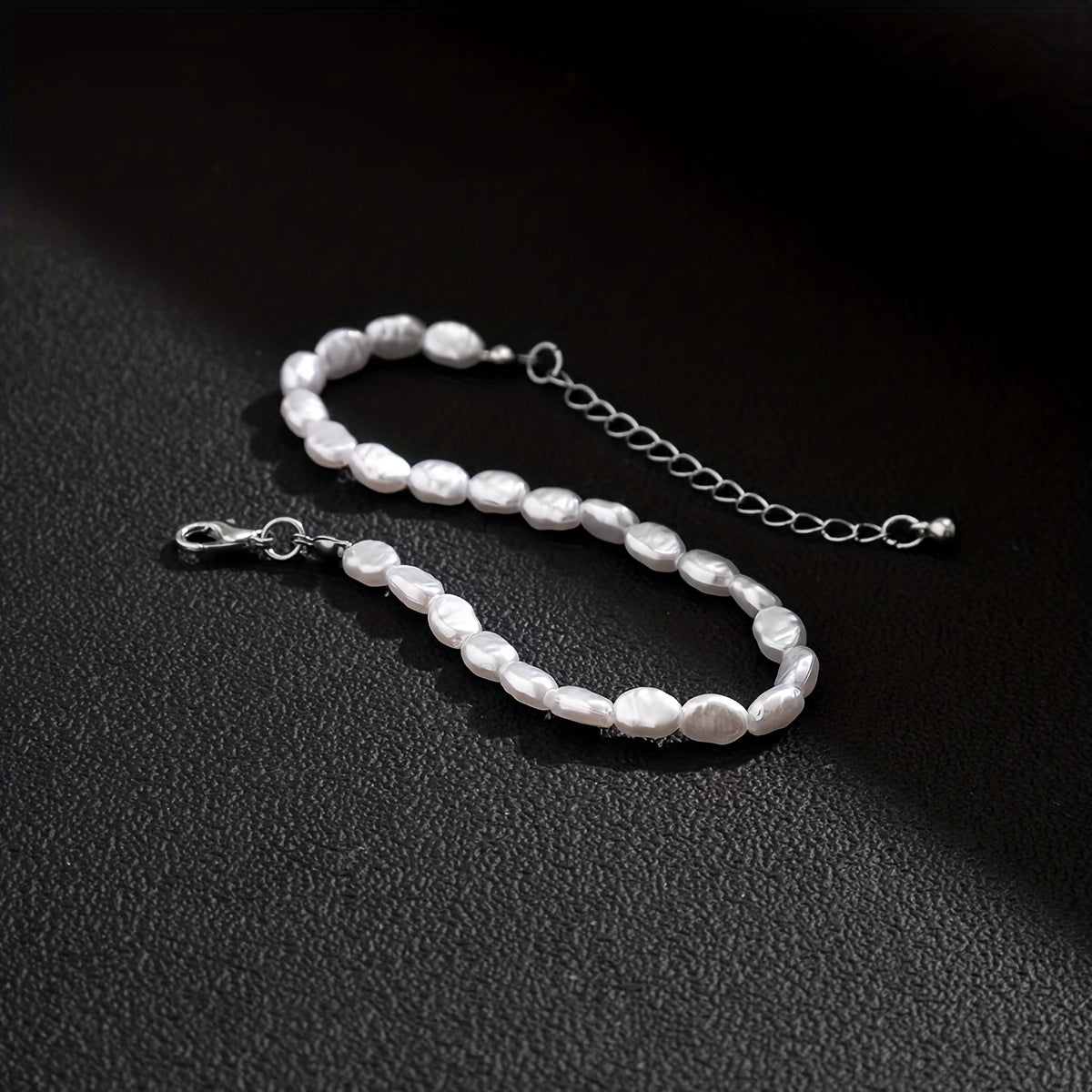 Bailey | 1pc Irregular Baroque Style Imitation Pearl Bracelet with Customized Temperament