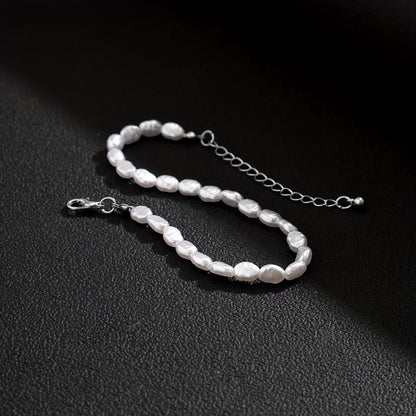 Bailey | 1pc Irregular Baroque Style Imitation Pearl Bracelet with Customized Temperament