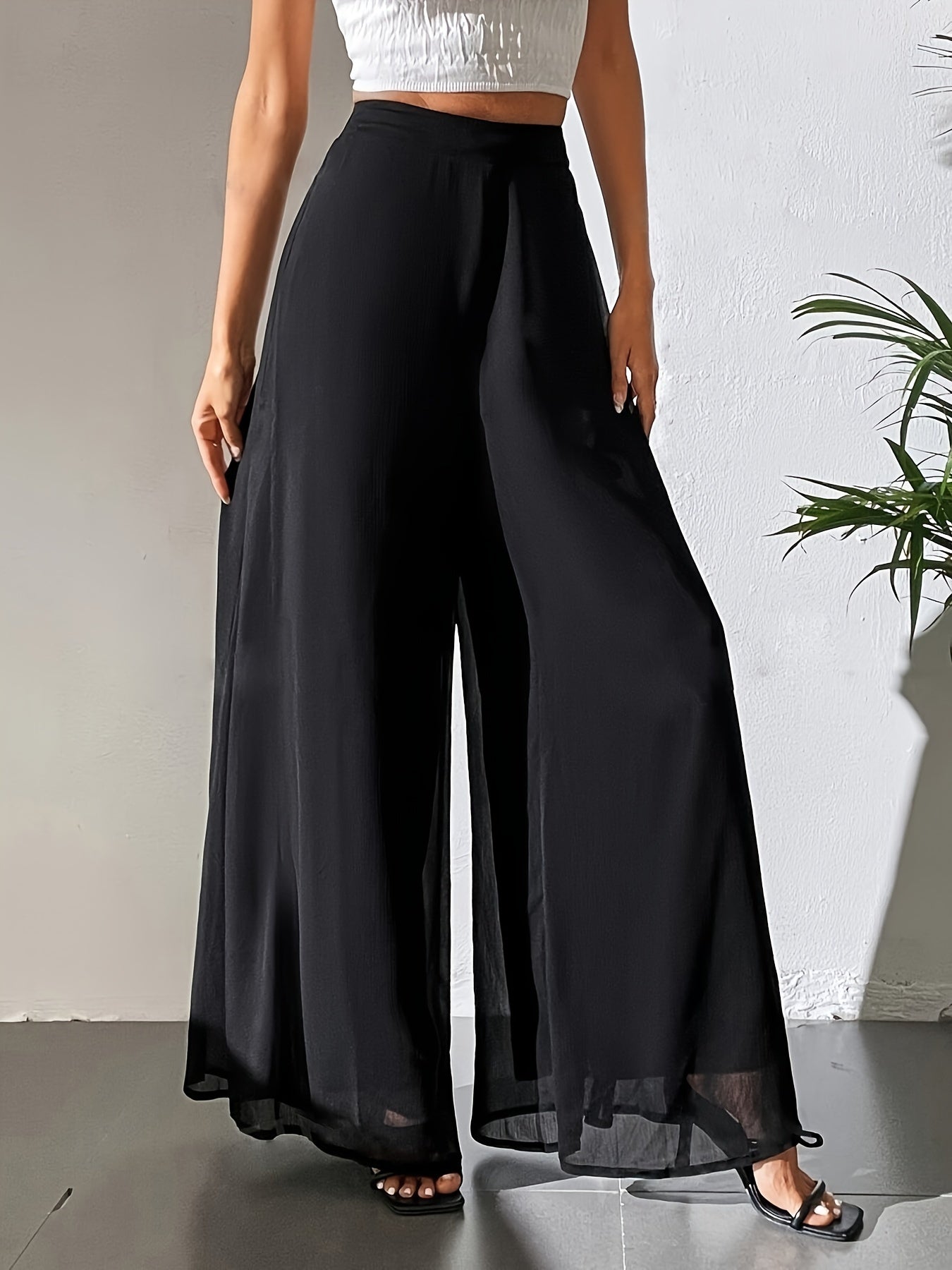 Tuvenyx | Wide-Leg Pants with Elastic Waist and Fluid Fall