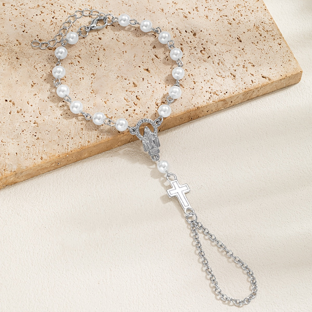 Brenton | Rosary Bracelet with Gothic Cross and Religious Details